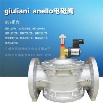 意大利giuliani anello电磁阀msv212/6b、msv300/6b、msv400/6b紧急切断阀