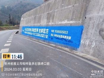 阳泉墙体广告 朔州瓷砖泥瓦围墙刷广告山水国画彩绘墙