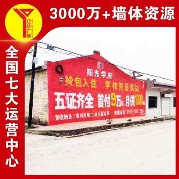 福建安溪家电墙体广告,休闲零食户外喷绘广告墙,黄小米农村刷墙广告