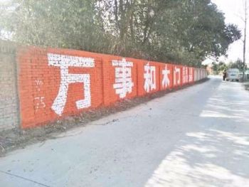 山东德州农村墙面贴广告自力更生的发展道路