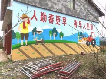 湖南岳阳学校标识设计系统墙体绘画 装修公司墙体广告